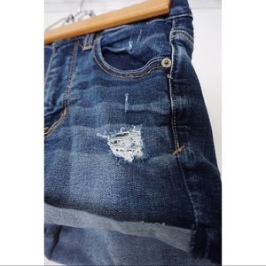 High rise jean shorts.